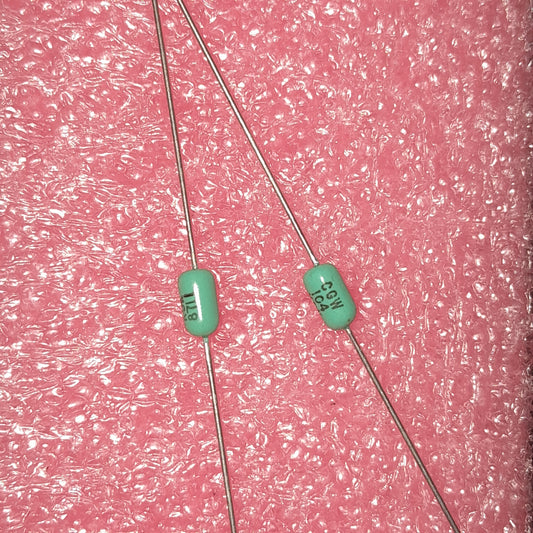 (NOS) CGW 164 K5K glass dielectric capacitor capacitance of 0.16 µF (160,000 pF) with a ±10% tolerance