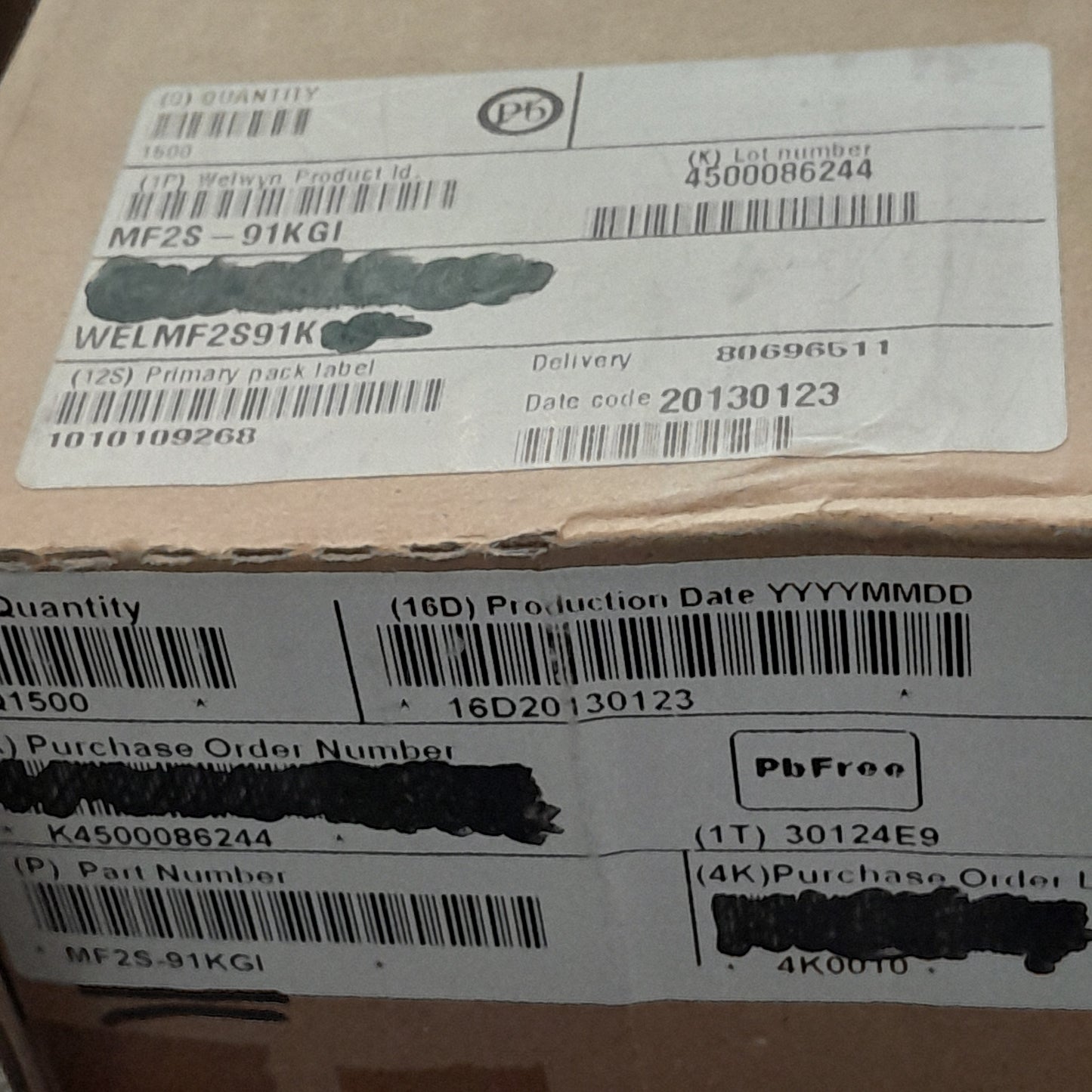 Welwyn (TT Electronics) Metal Film Resistor high power capacity 2 watts resistance 91 kΩ with a 2% tol (NOS) 50 lot