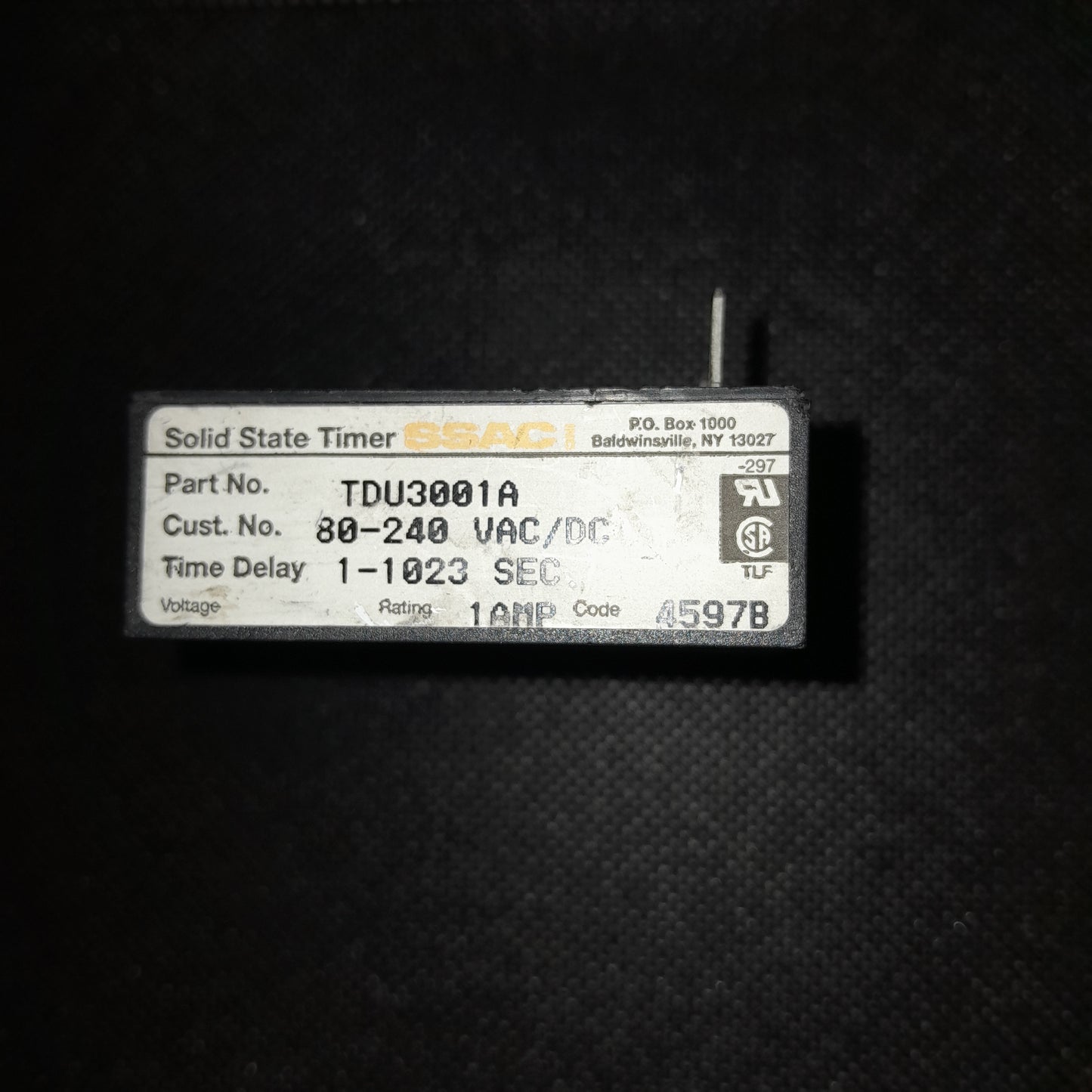 SSAC Solid State Timer, TDU3001A (NOS)