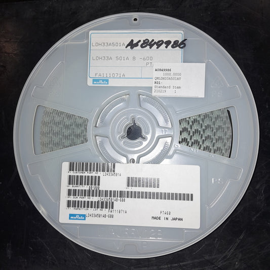 Murata Chip Multilayer Delay Line 0.5 nanoseconds and 50 Ω impedance. Designed for a wide temperature range current of 50 mA, (NOS) 1000 unit reel