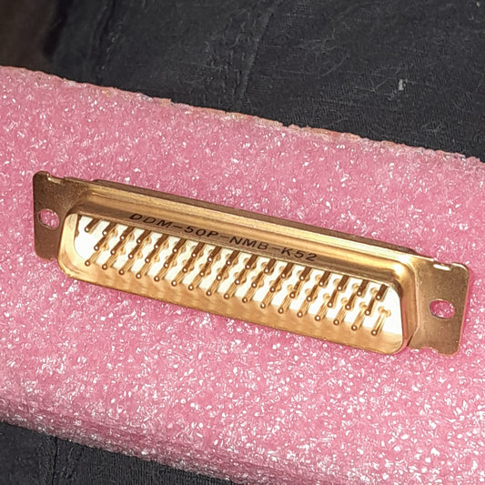 DDM-50P-NMB-K52 high-performance D-subminiature connector (NOS MIL/SPEC GOLD LEADS)