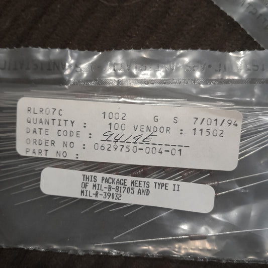 MIL-R-39032 military specification (ER) fixed film resistors. (NOS MIL/SPEC)
