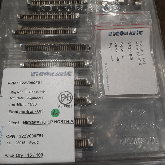 CMM 220 series micro-connector   (NOS mil/spec gold leads)